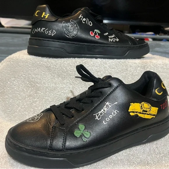 Coach High line signature low top charcoal/black sneaker - Picture 2 of 7